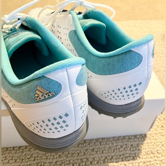Adidas Women’s Adipure Sport Golf Shoes 8.5 White/Blue - Picture 7 of 7